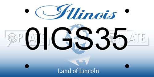 0IGS35 Illinois License Plate