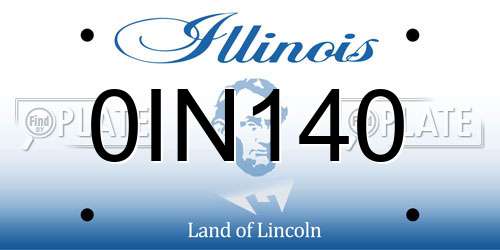 0IN140 Illinois License Plate