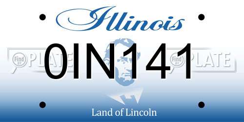0IN141 Illinois License Plate