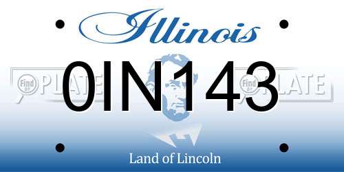 0IN143 Illinois License Plate