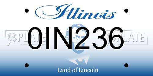 0IN236 Illinois License Plate