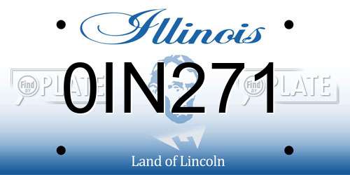 0IN271 Illinois License Plate