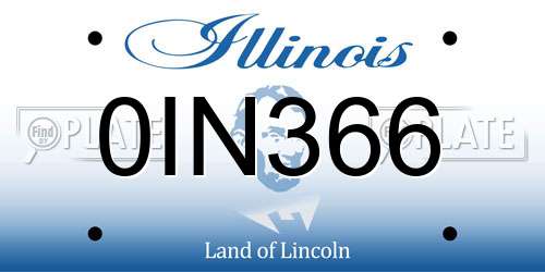 0IN366 Illinois License Plate