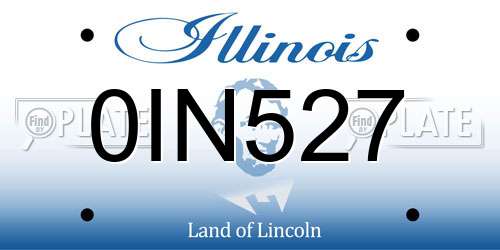 0IN527 Illinois License Plate