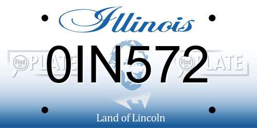 0IN572 Illinois License Plate