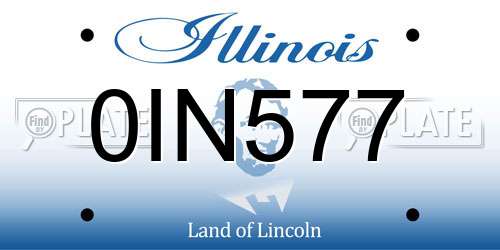 0IN577 Illinois License Plate