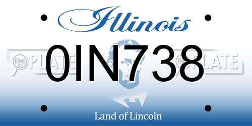 0IN738 Illinois License Plate