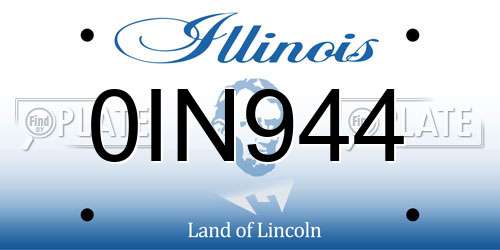 0IN944 Illinois License Plate