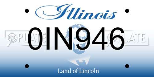 0IN946 Illinois License Plate