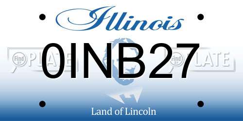 0INB27 Illinois License Plate