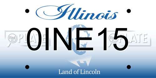 0INE15 Illinois License Plate
