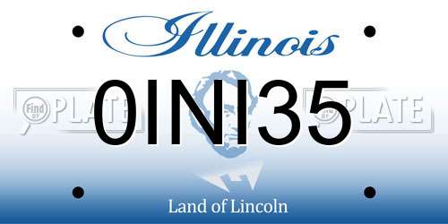 0INI35 Illinois License Plate