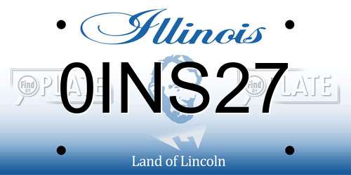 0INS27 Illinois License Plate