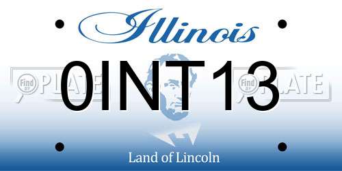 0INT13 Illinois License Plate