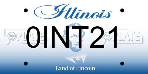 0INT21 Illinois License Plate