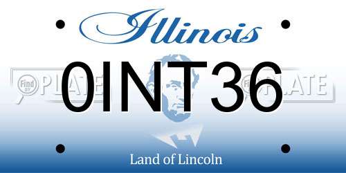 0INT36 Illinois License Plate