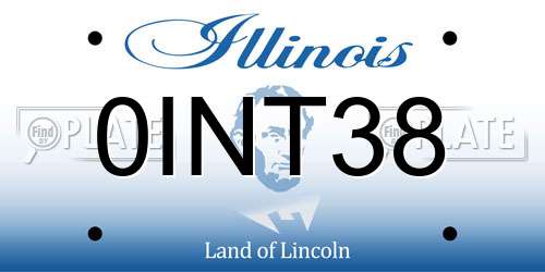 0INT38 Illinois License Plate