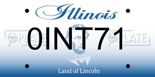 0INT71 Illinois License Plate