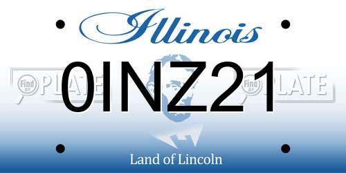 0INZ21 Illinois License Plate