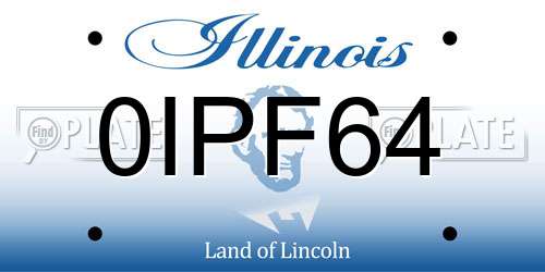 0IPF64 Illinois License Plate