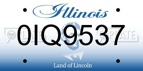 0IQ9537 Illinois License Plate