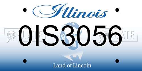 0IS3056 Illinois License Plate