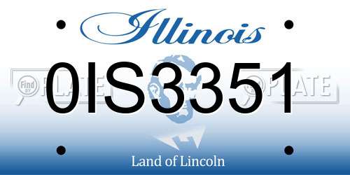 0IS3351 Illinois License Plate