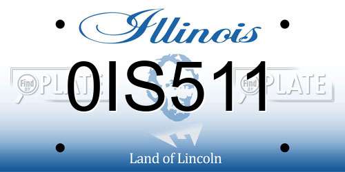 0IS511 Illinois License Plate