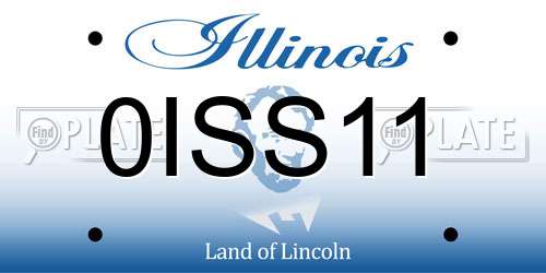 0ISS11 Illinois License Plate