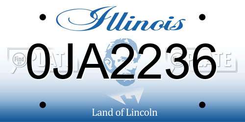 0JA2236 Illinois License Plate