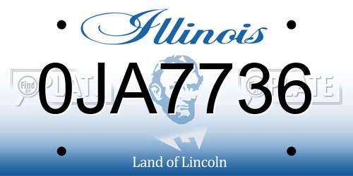 0JA7736 Illinois License Plate
