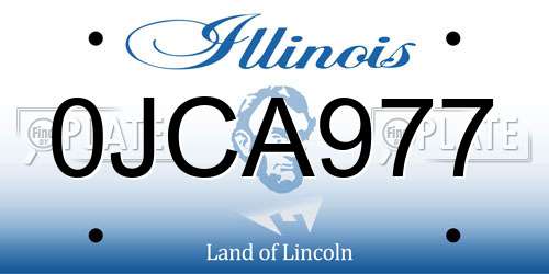 0JCA977 Illinois License Plate