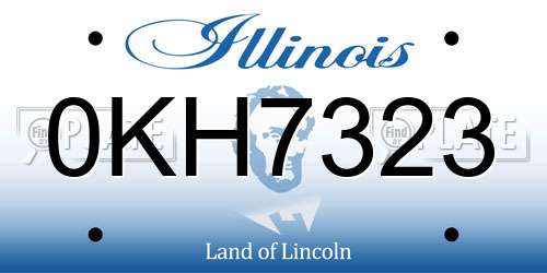 0KH7323 Illinois License Plate