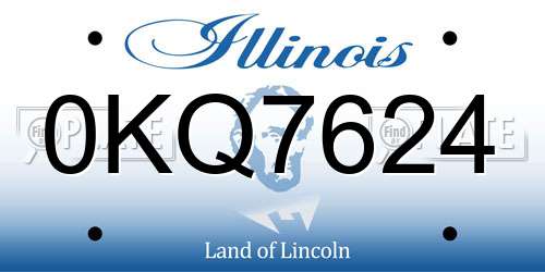 0KQ7624 Illinois License Plate