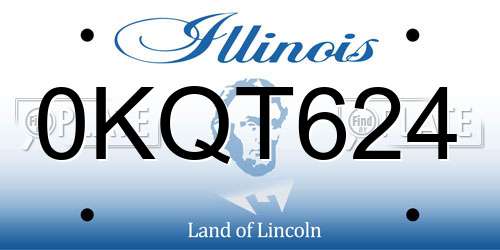 0KQT624 Illinois License Plate
