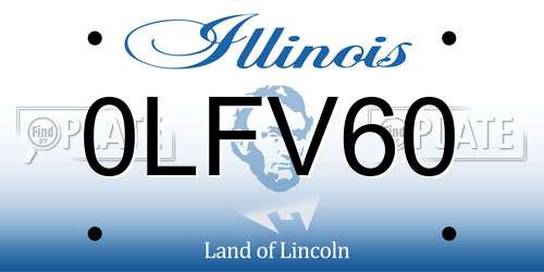 0LFV60 Illinois License Plate