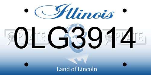 0LG3914 Illinois License Plate