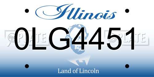 0LG4451 Illinois License Plate