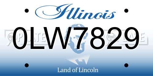 0LW7829 Illinois License Plate