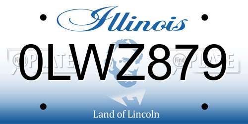 0LWZ879 Illinois License Plate