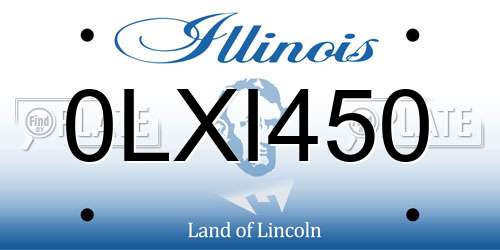 0LXI450 Illinois License Plate