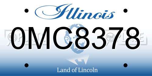 0MC8378 Illinois License Plate