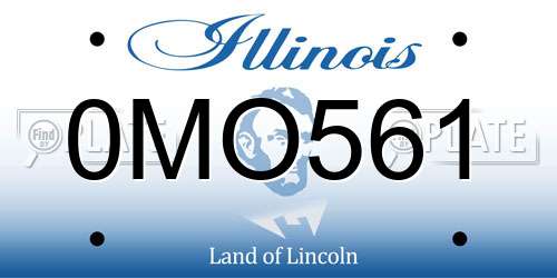 0MO561 Illinois License Plate