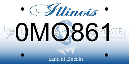 0MO861 Illinois License Plate