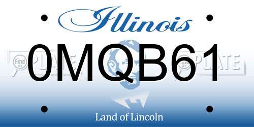 0MQB61 Illinois License Plate