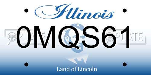 0MQS61 Illinois License Plate