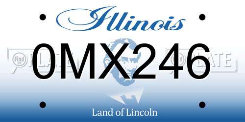 0MX246 Illinois License Plate