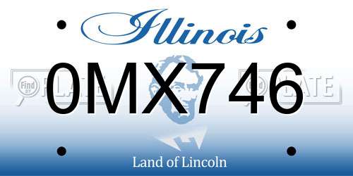 0MX746 Illinois License Plate