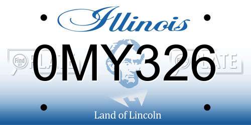 0MY326 Illinois License Plate
