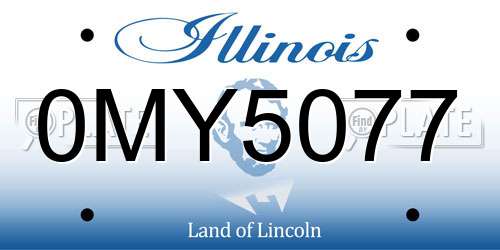 0MY5077 Illinois License Plate